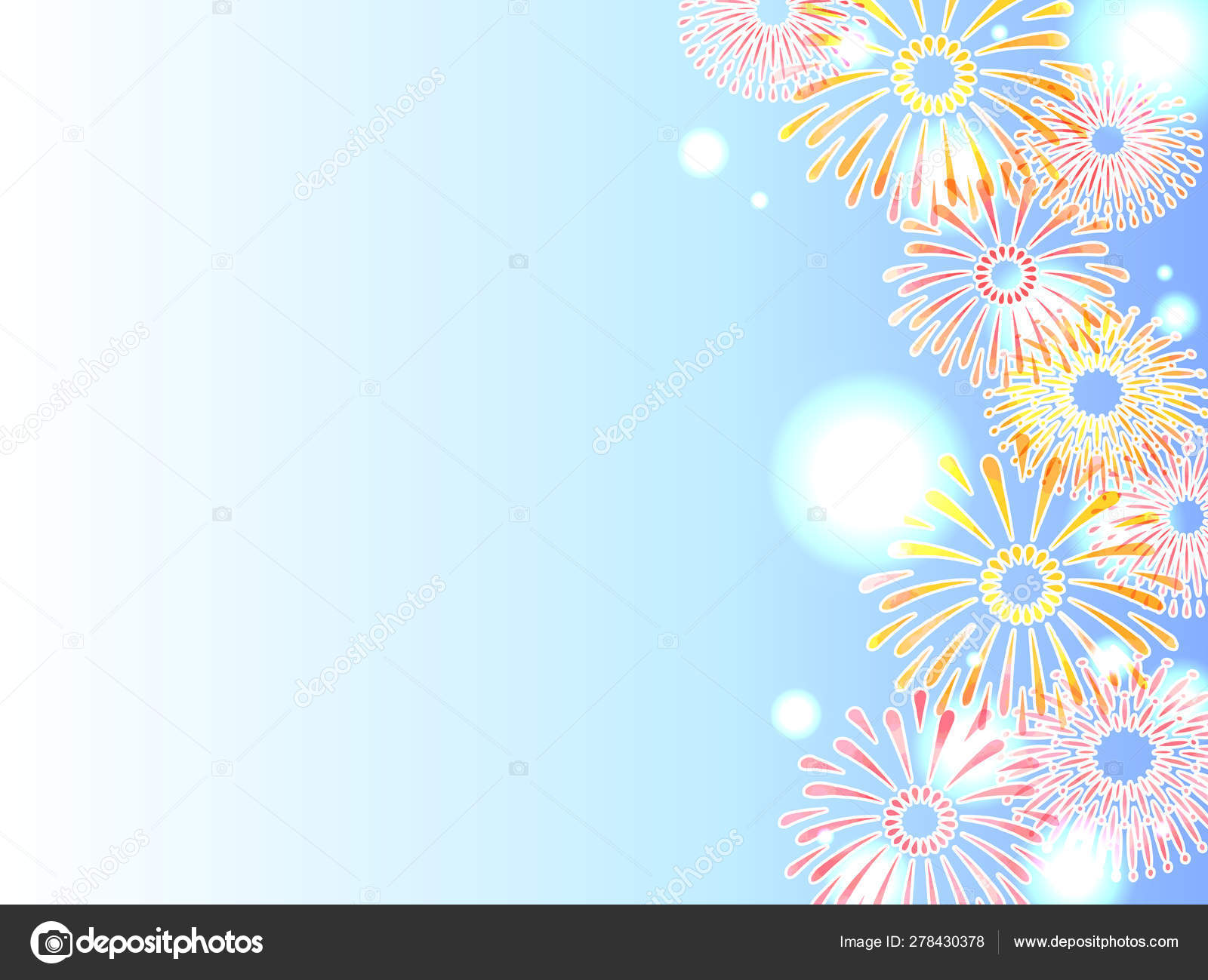 日本の花火 夏祭りのイラスト背景 ストックベクター C Konohana0812