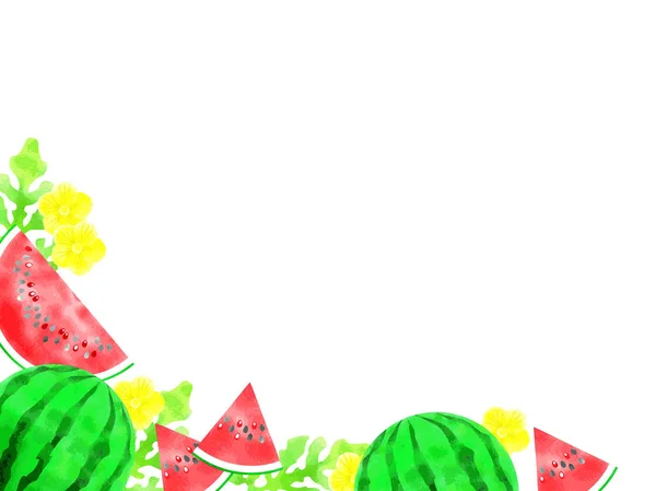 Illustrazione sfondo di anguria — Vettoriale Stock