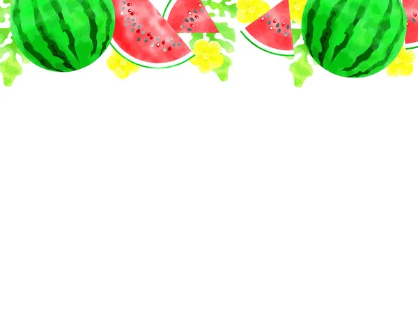 Illustration background of watermelon — Stock Vector