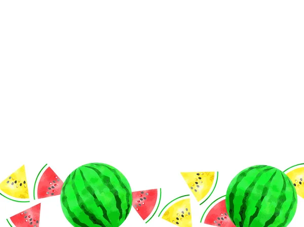西瓜的插图背景 — 图库矢量图片