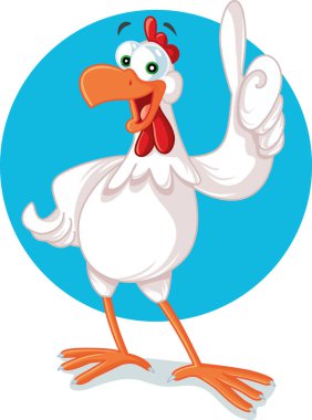 Tavuk vektör maskot illüstrasyon karakter tasarımı