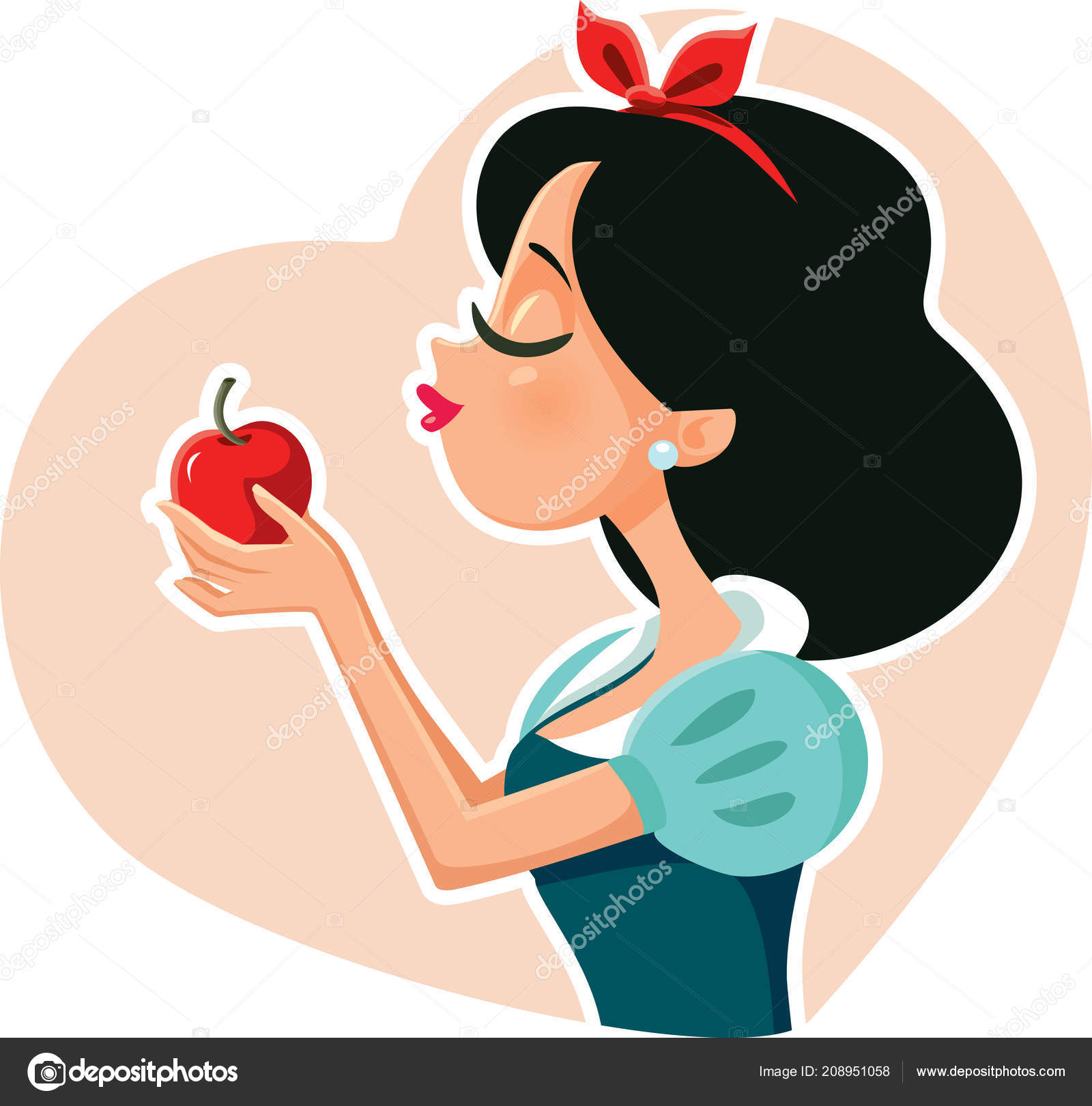 Free Free 261 Snow White Holding Apple Svg SVG PNG EPS DXF File