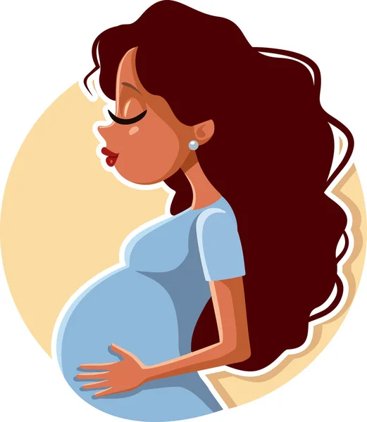 Pregnant Woman Vector Illustration — Stock Vector