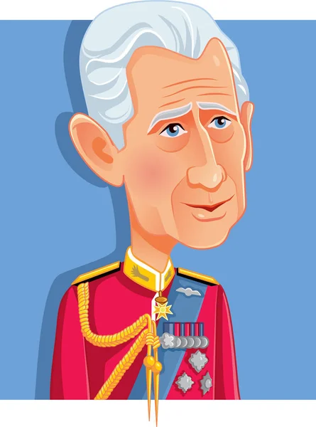 Londres Reino Unido Septiembre 2018 Charles Prince Wales Vector Caricature — Archivo Imágenes Vectoriales