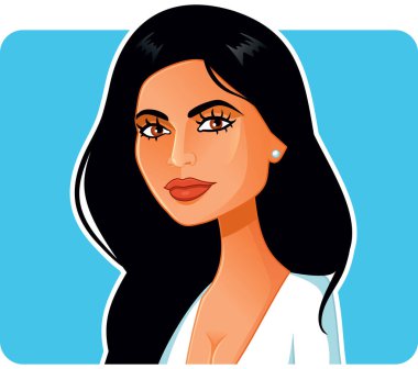 N.Y.,U.S. 12 Kasım 2018, Kylie Jenner vektör karikatür
