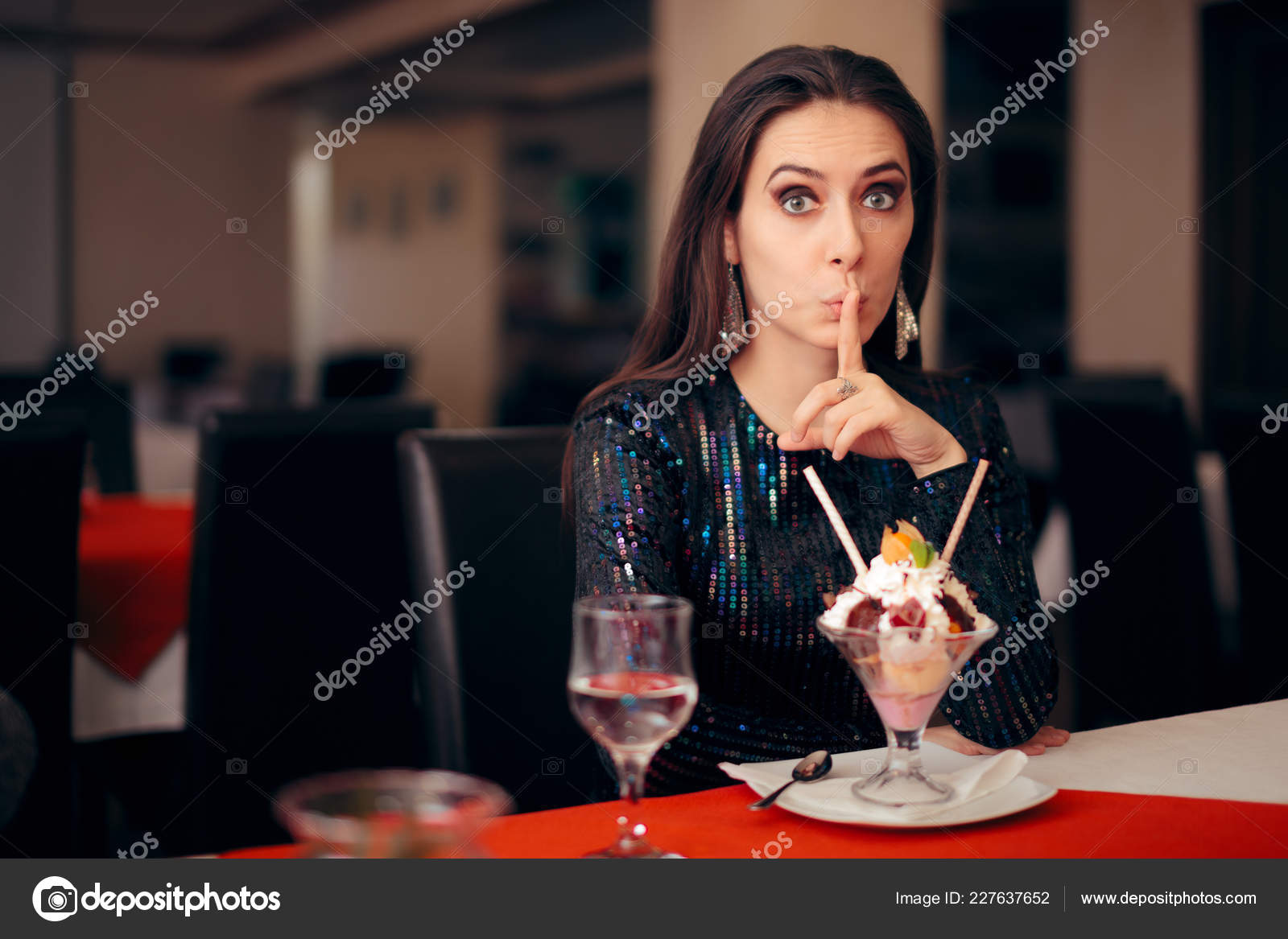 Funny Girl Bad Ice Cream Dessert Party Stock Photo by ©nicoletaionescu  227637654