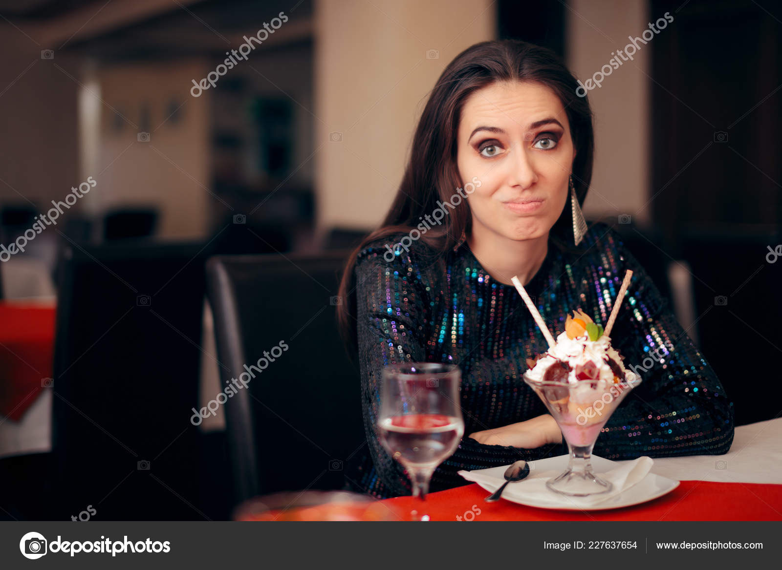 Funny Girl Bad Ice Cream Dessert Party Stock Photo by ©nicoletaionescu  227637654