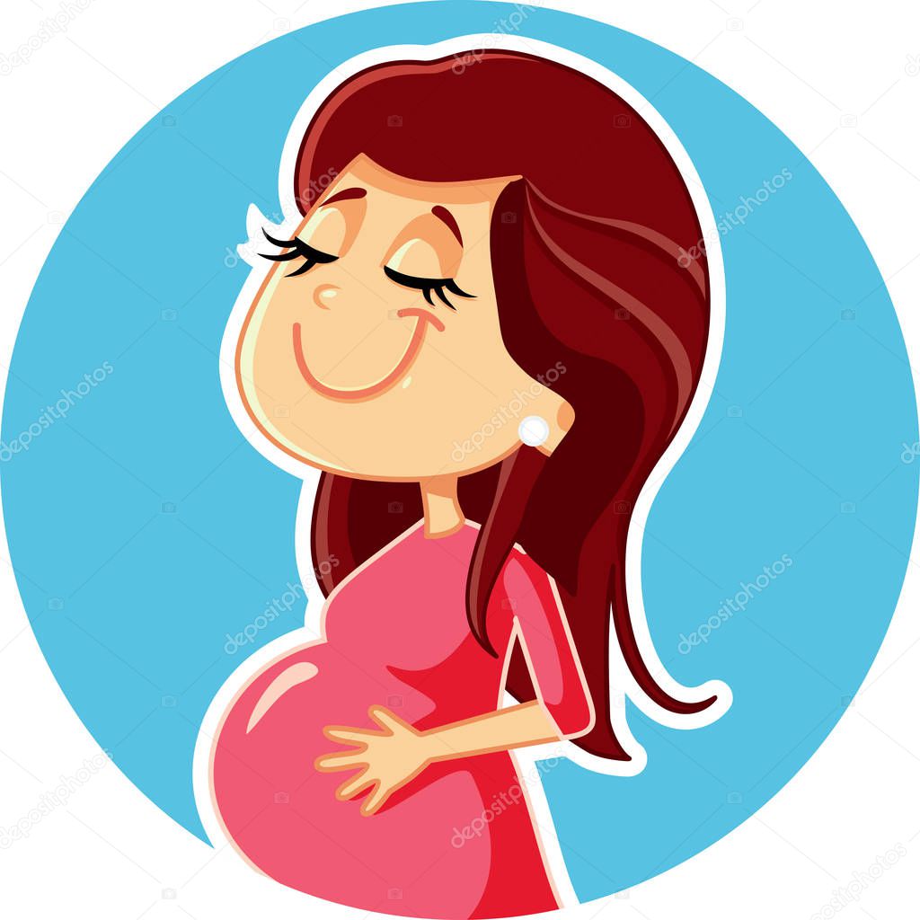 Pregnant Woman Vector Character
