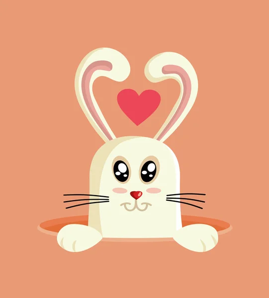 Easter Bunny Vector Cartoon Design — Stock Vector