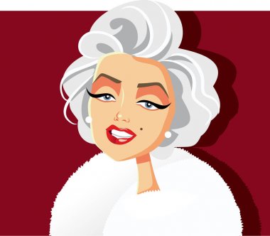 N.Y., ABD 20 Mayıs 2019, Marilyn Monroe Vektör Karikatürü