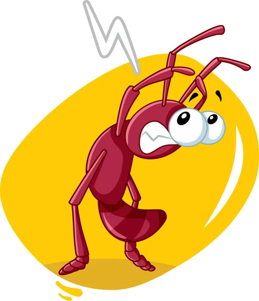 Scared Ant Insect Vector Cartoon — Stock Vector