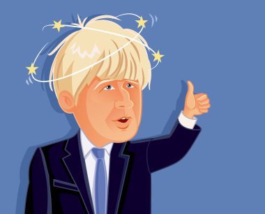 Londra, İngiltere, 5 Eylül, Boris Johnson Vektör Karikatürü 