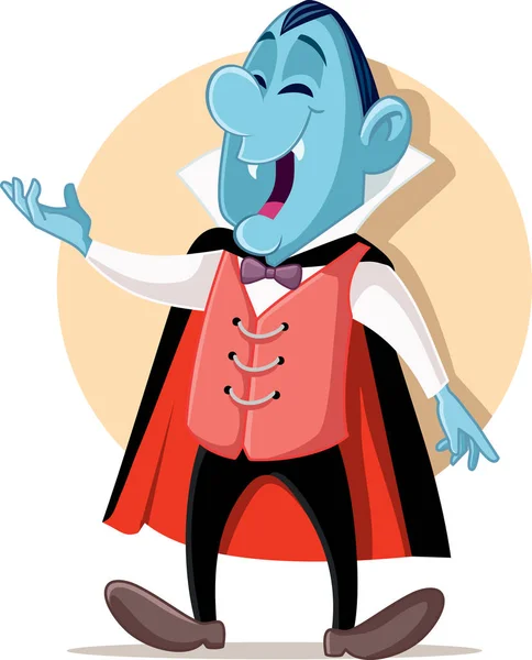 Personagem Engraçado Dos Desenhos Animados Vampiro —  Vetores de Stock