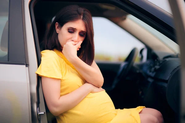 Pregnant Woman Travelling Feeling Nauseated and Car Sick