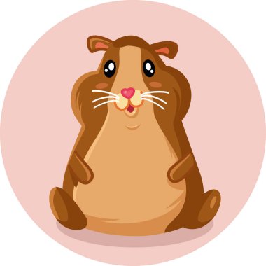  Şirin Hamster Vektör Çizgi Film Maskotu