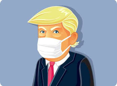New York, ABD. 13 Temmuz 2020, Donald Trump Tıbbi Maske Giyiyor