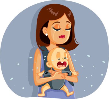 Üzgün Anne ve Bebek Birlikte Ağlıyor