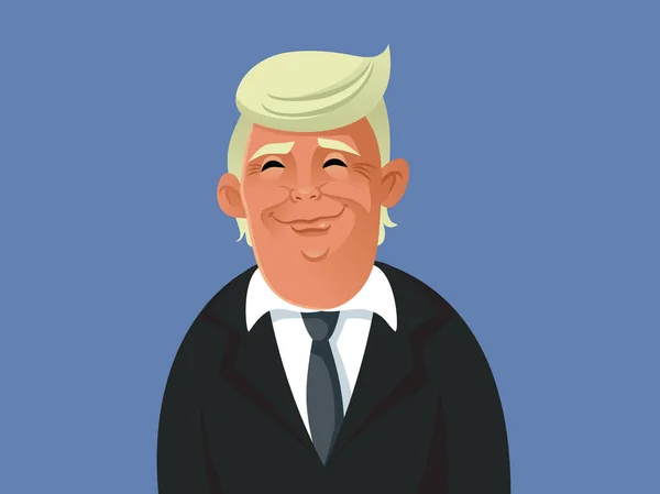 Nueva York Agosto 2020 Donald Trump Vector Caricature — Vector de stock