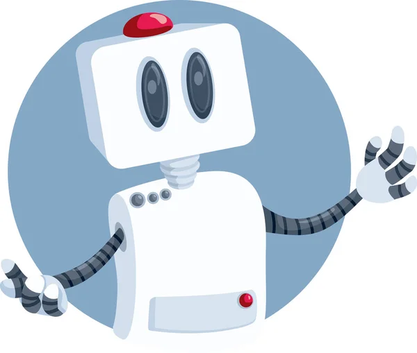 Vektor Roboter Maskottchen Character Illustration — Stockvektor