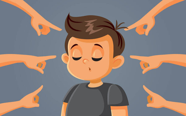 Overweight Boy Being Bullied By Classmates