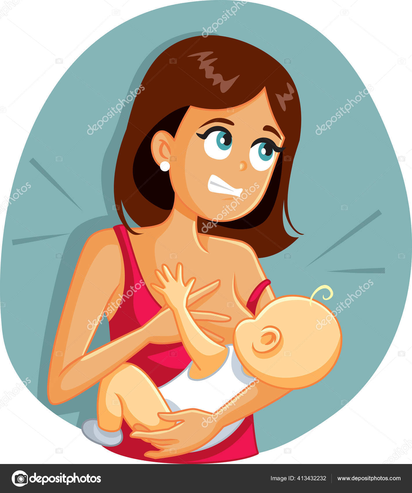 Baby Biting Mom While Breastfeeding Funny Cartoon Illustration Stock Vector Image by ©nicoletaionescu #413432232 Baby Biting Mom While Breastfeeding Funny Cartoon Illustration Stock Vector Image by ©nicoletaionescu #413432232