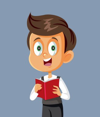 Öğrenci Tutucu Kitap Vektörü Çizimi