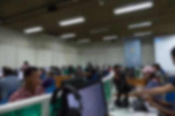 Estudante Aprendizagem Pesquisando Line Sala Informática Universidade Imagem Desfocada Para — Fotografia de Stock