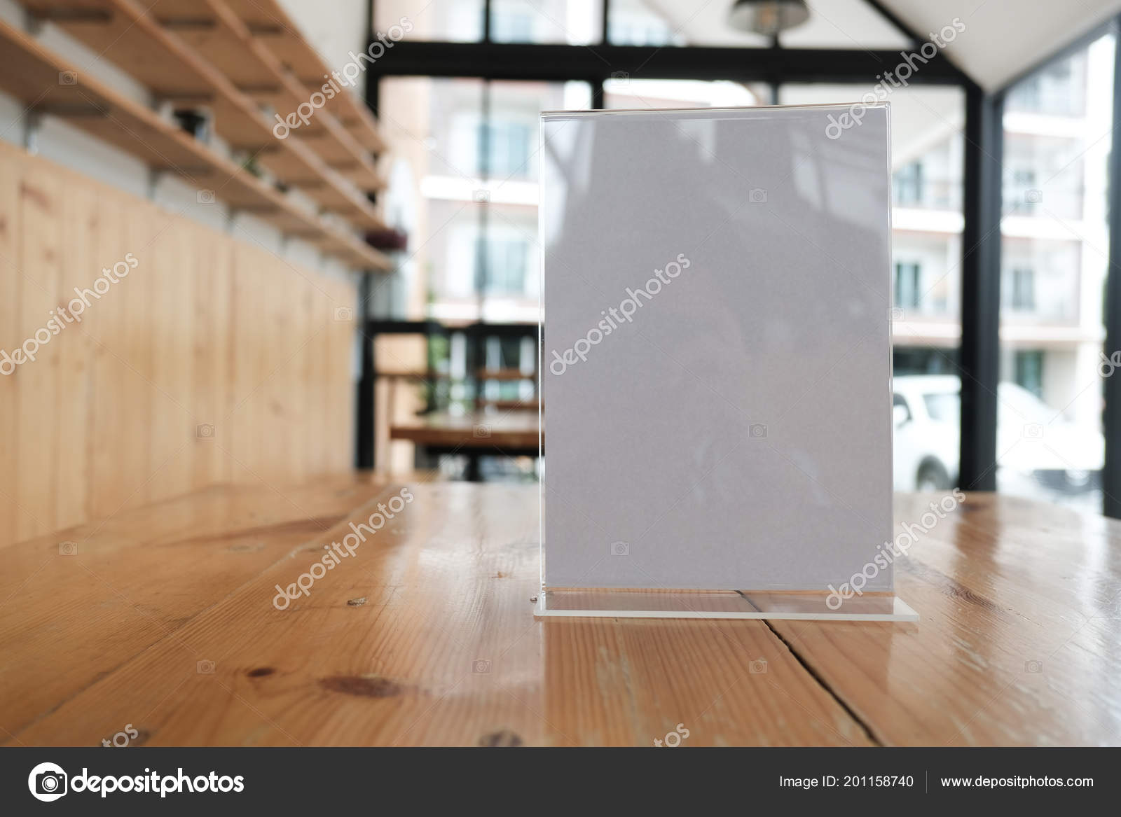 White Label Cafe Display Stander Fur Acryl Gefaltete Karte