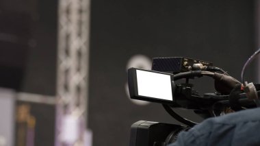 VDO fotoğraf makinesi lcd ekran kayıt canlı olay. profesyonel video yayını