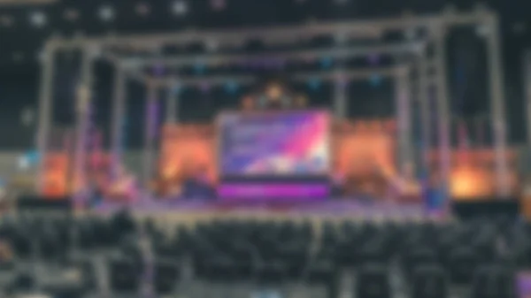 illuminated concert stage. defocused blur background