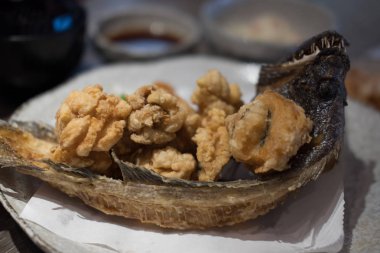 kızarmış balık fileto. Japon gıda Restoran