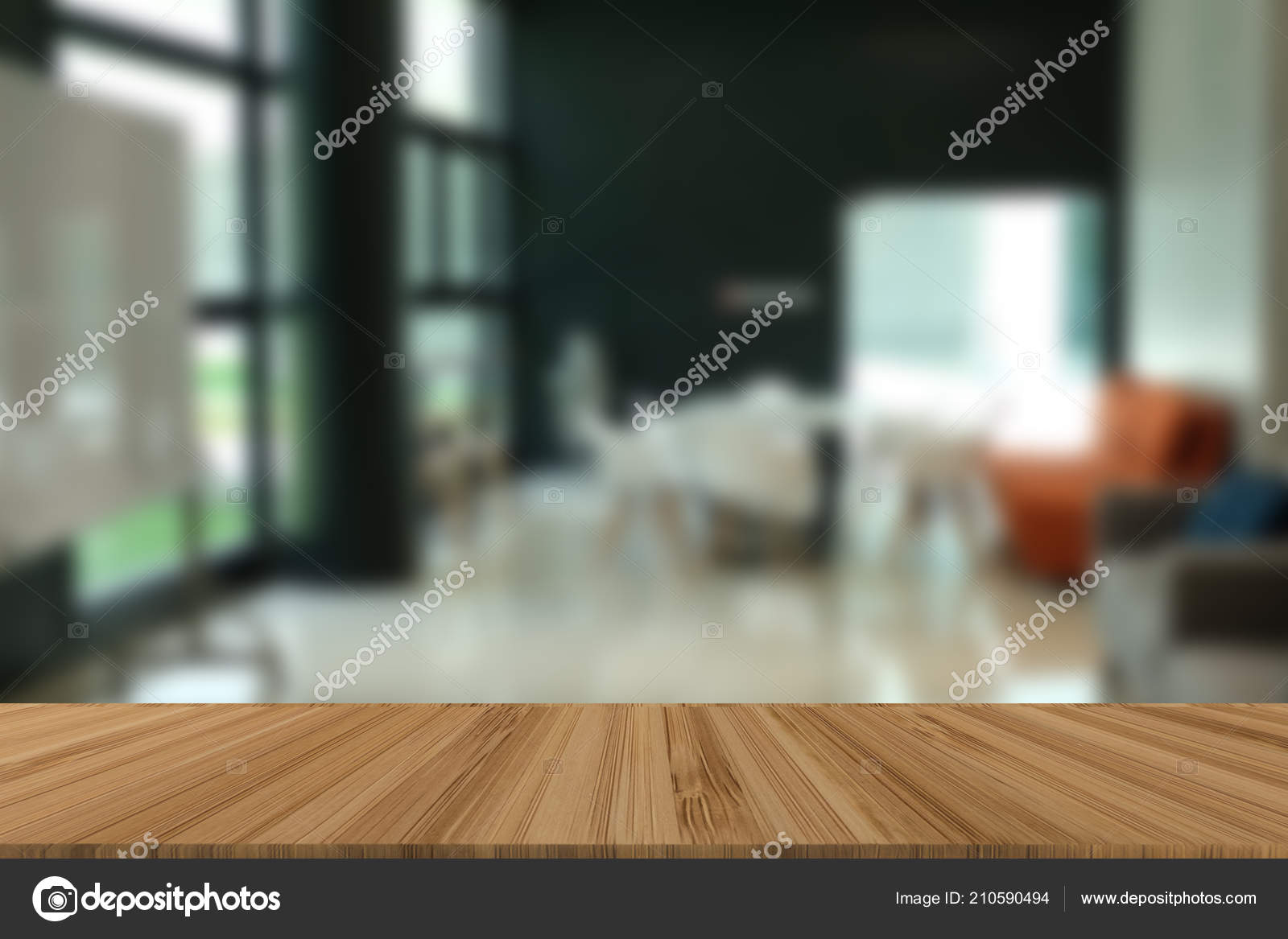 White Chair Table Meeting Room Office Working Space Blur Background Stock Photo C Psisaa 210590494