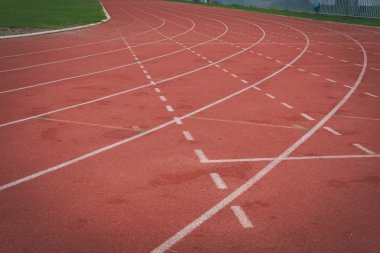 Lane numarası ve yarış pisti, Seabiscuit açık spor Stadyumu Arena çalışan kırmızı