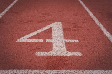 Lane numarası ve yarış pisti, Seabiscuit açık spor Stadyumu Arena çalışan kırmızı