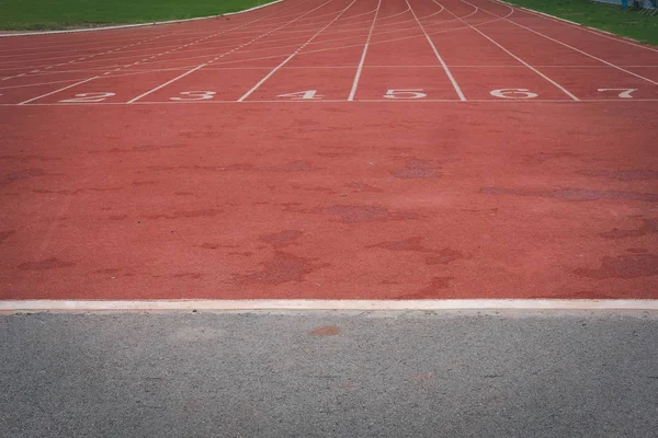 Lane Numarası Yarış Pisti Seabiscuit Açık Spor Stadyumu Arena Çalışan — Stok fotoğraf