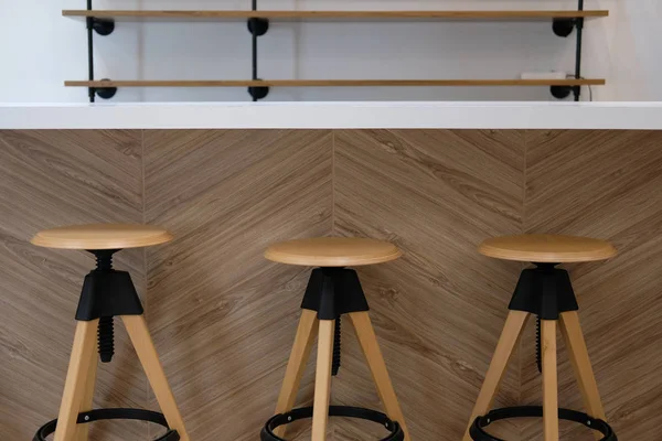 wood stool chair in cafe coffee shop cafeteira restaurant food center interior