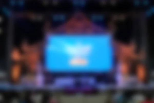 Beleuchtete Konzertbühne Hintergrund Defokussiert — Stockfoto