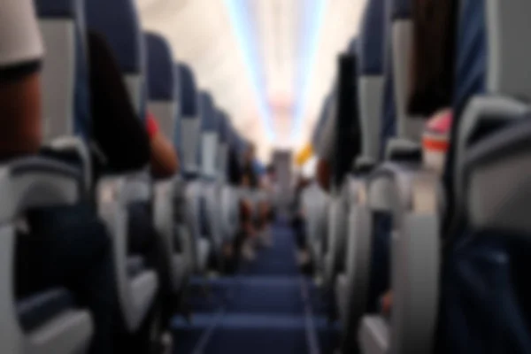 Επιβατών Κάθονται Στο Κάθισμα Στο Αεροπλάνο Κλίτος Στο Εσωτερικό Του — Φωτογραφία Αρχείου