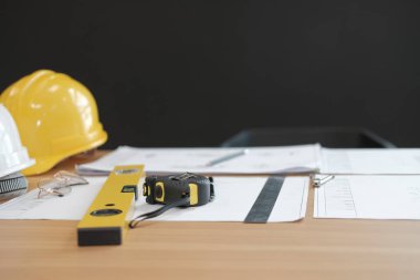 gayrimenkul projesi mimar mühendis işyerinde ev planı. İnşaat ve yapı kavramı
