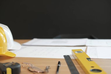 gayrimenkul projesi mimar mühendis işyerinde ev planı. İnşaat ve yapı kavramı