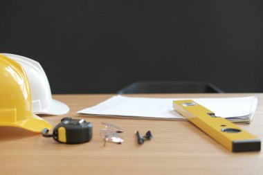 gayrimenkul projesi mimar mühendis işyerinde ev planı. İnşaat ve yapı kavramı