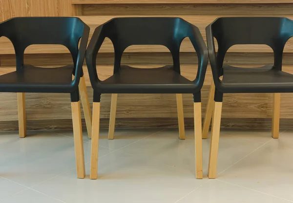 Sandalye Kafe Kafede Siyah Oturma Odası — Stok fotoğraf