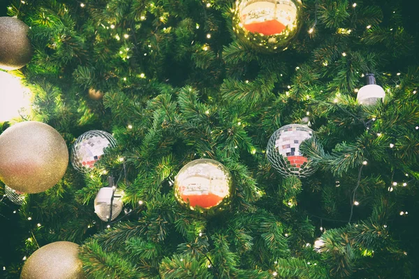 Decorated Christmas Tree Xmas Holiday Festival Celebration December — Stock Photo, Image
