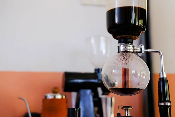 Clasic Filtru Cafea Sifon Vid Metoda Alternativă Preparare — Fotografie, imagine de stoc