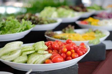 restoran otelde sebze gıda büfesi catering. dinin yeme