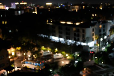 şehir gece ışık bokeh bulanıklaştırılan arka plan