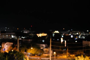 şehir gece ışık bokeh bulanıklaştırılan arka plan