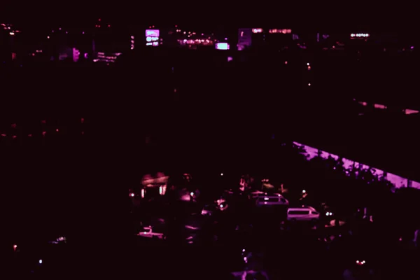 Bokeh światło noc miasto niewyraźne rozmycie tło — Zdjęcie stockowe