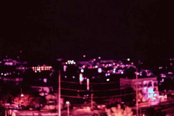 Város éjszaka könnyű bokeh koncentrált homályos háttér — Stock Fotó
