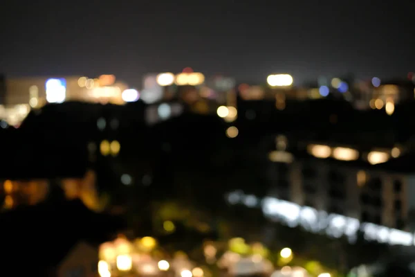 Ciudad noche luz bokeh desenfocado borrosa fondo —  Fotos de Stock